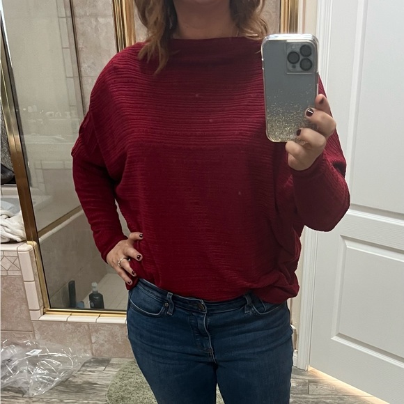 Doe and Rae Mock Neck Dolman Sweater - Picture 2 of 6